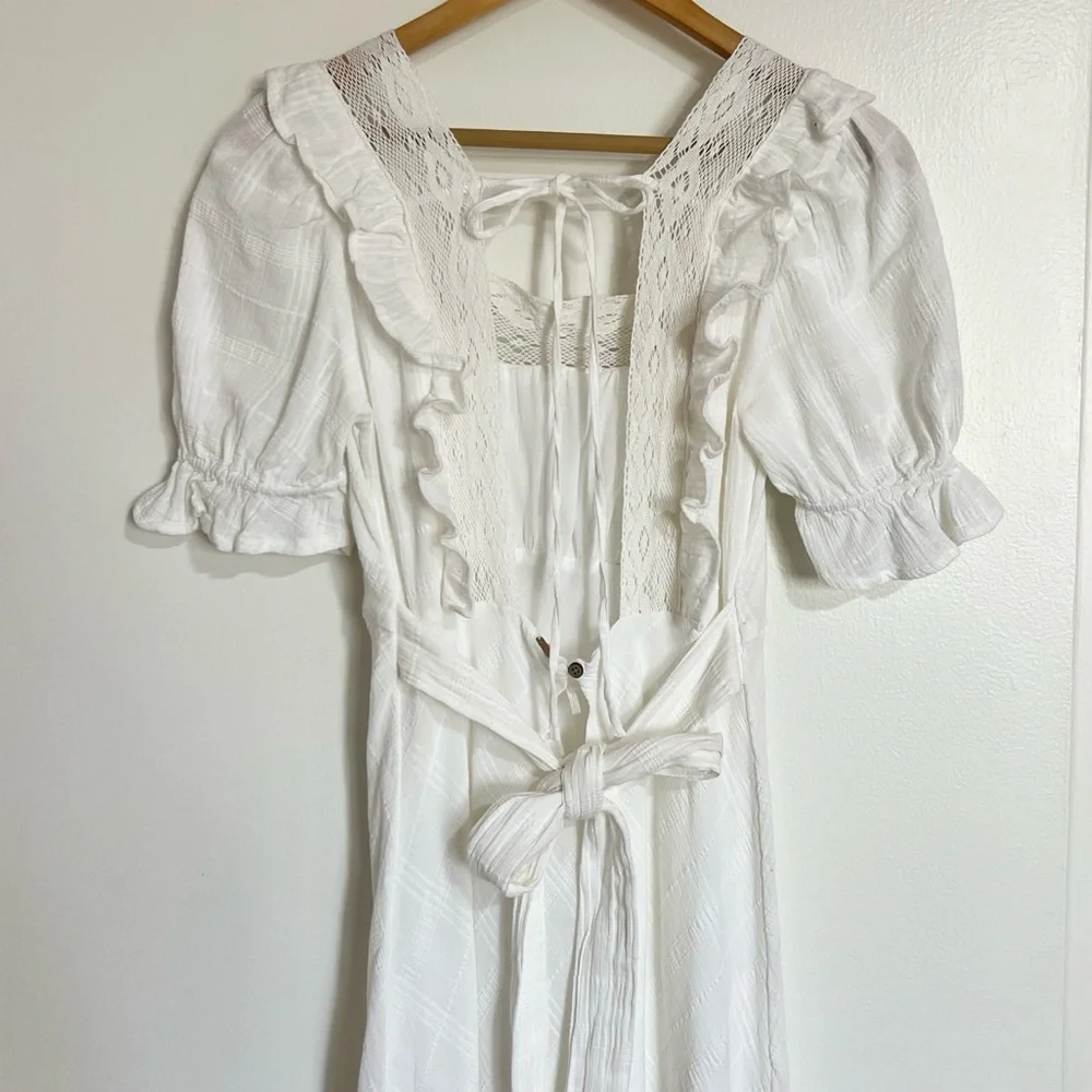 Free People Now And Forever Midi Dress Ivory NWOT